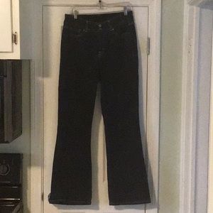 Lane Bryant size 14 dark wash jeans white stitching designed in NY City